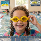 kids colorful swimming goggles with anti-leak seal for pool training