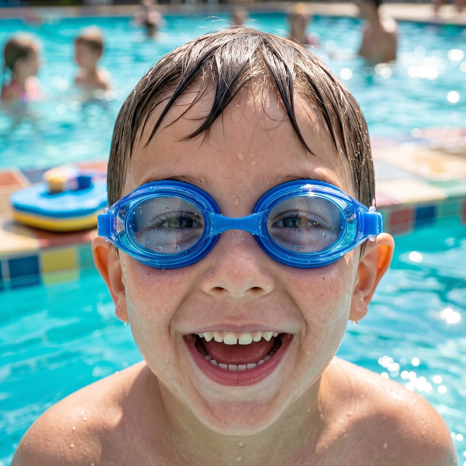 Professional style kids swim goggles for training