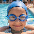 Anti-fog coated kids swimming goggles for water sports and training