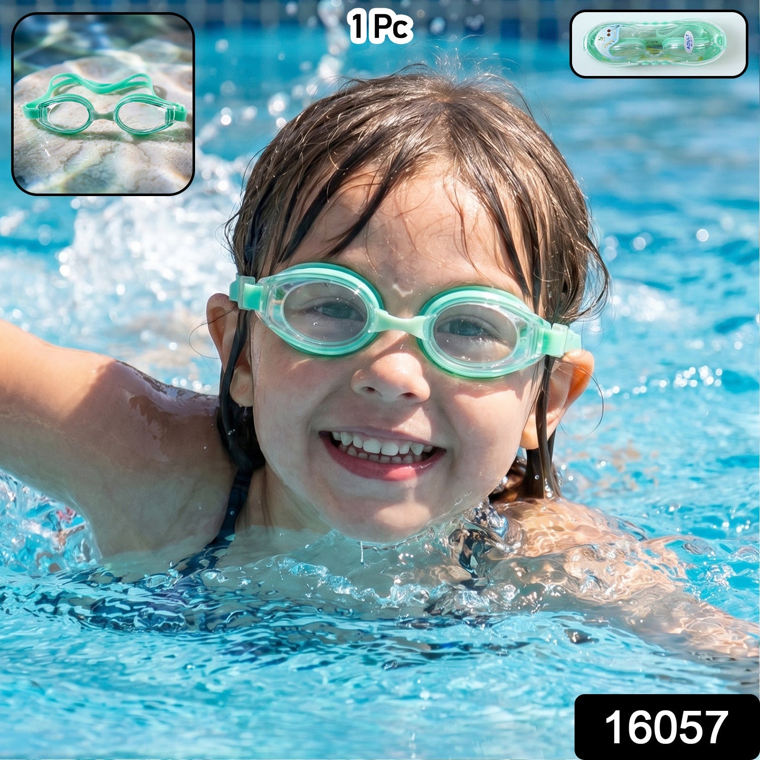 Leakproof kids swim goggles with soft cushioning