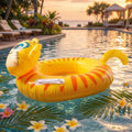 Colorful kids' inflatable tiger swim ring for pool and water fun
