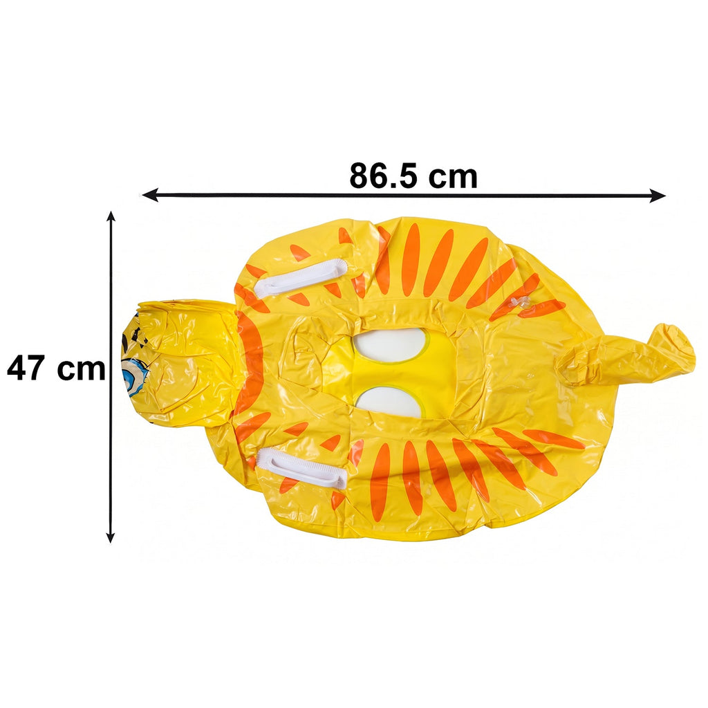 Easy-to-inflate kids swim ring suitable for pool and beach