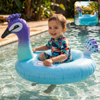 Comfortable inflatable kids swim ring with support and vibrant color