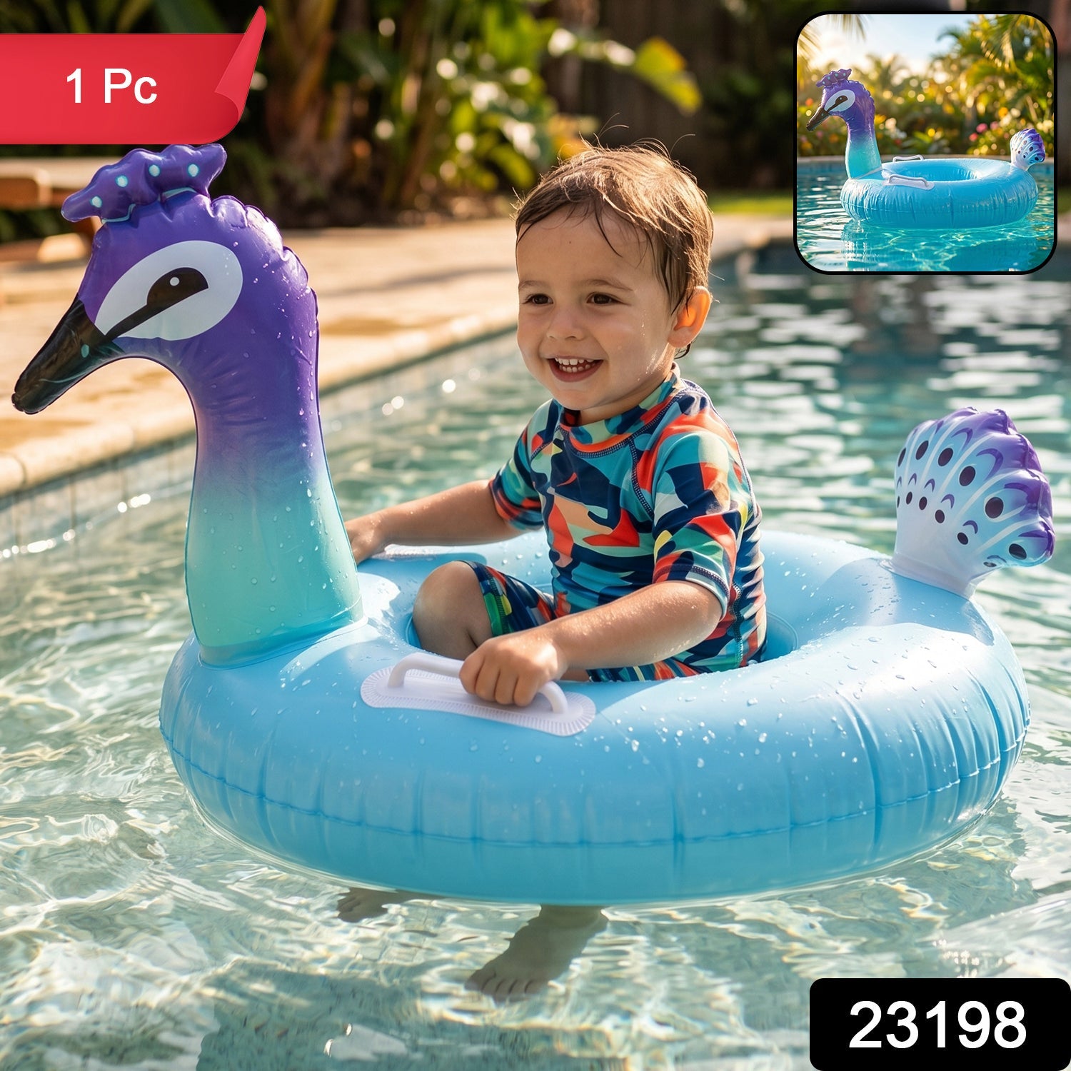 Soft inflatable swim ring for childrenÕs pool and beach activities