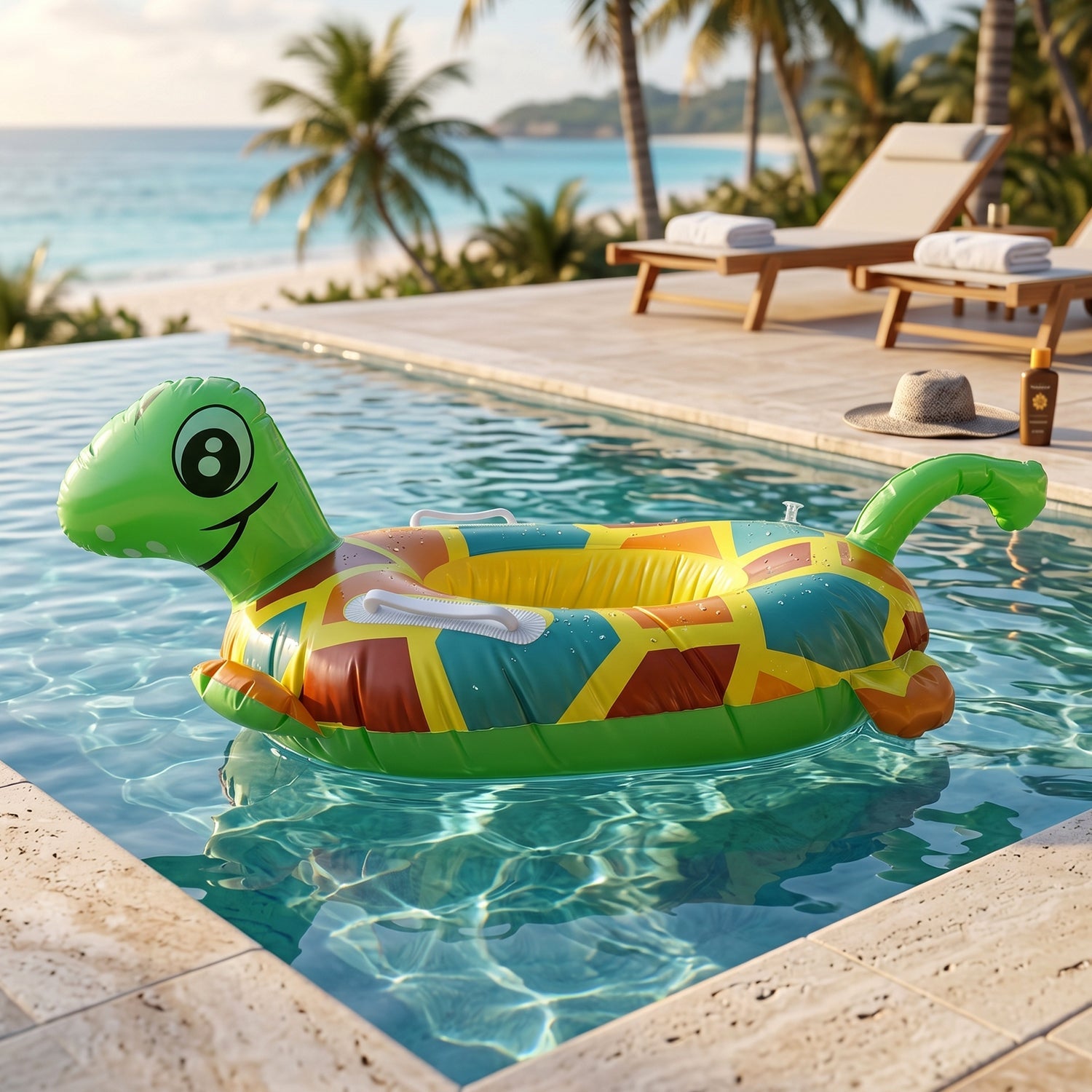 Durable PVC inflatable swim tube for kids
