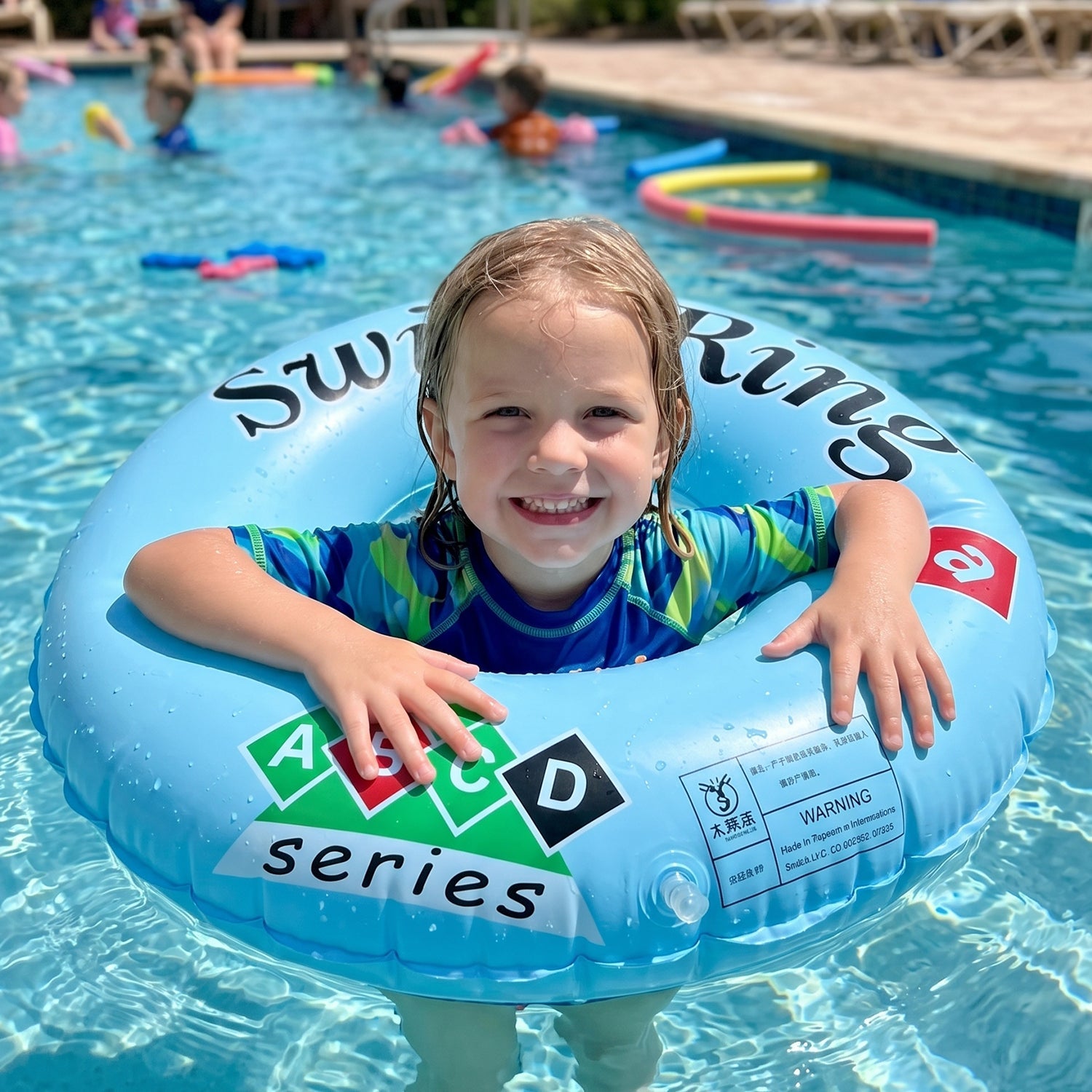 comfortable water float for kids learning to swim