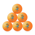 Six-pack of professional 3-star table tennis balls for competitive play