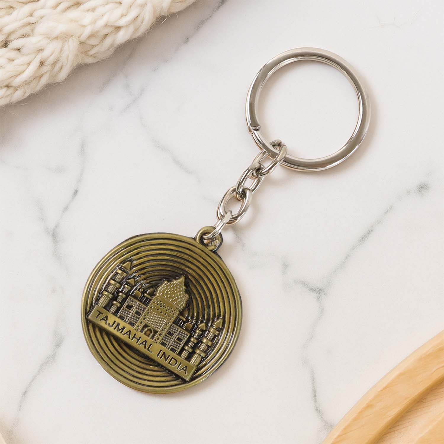 Heritage style Taj Mahal keychain perfect for keys and bags