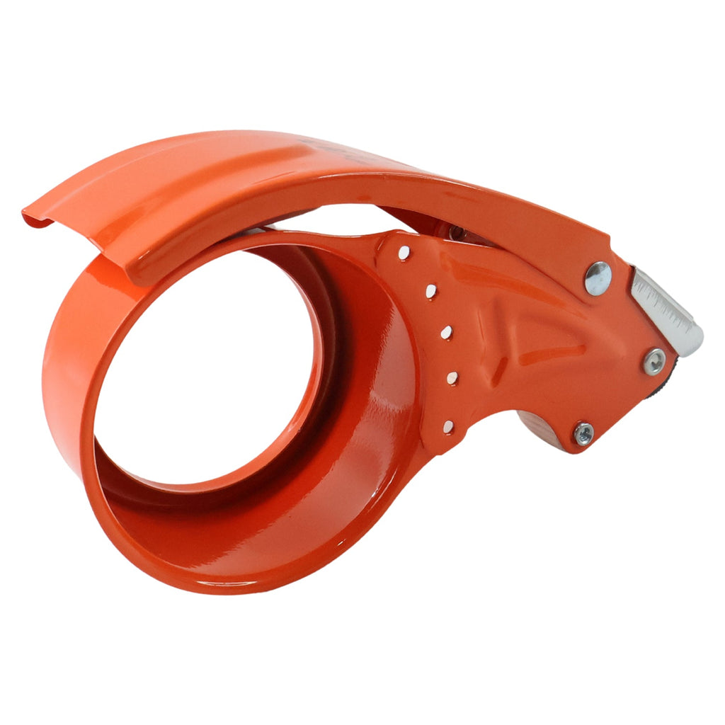 Ergonomic grip of a heavy-duty packing tape dispenser for comfortable use.