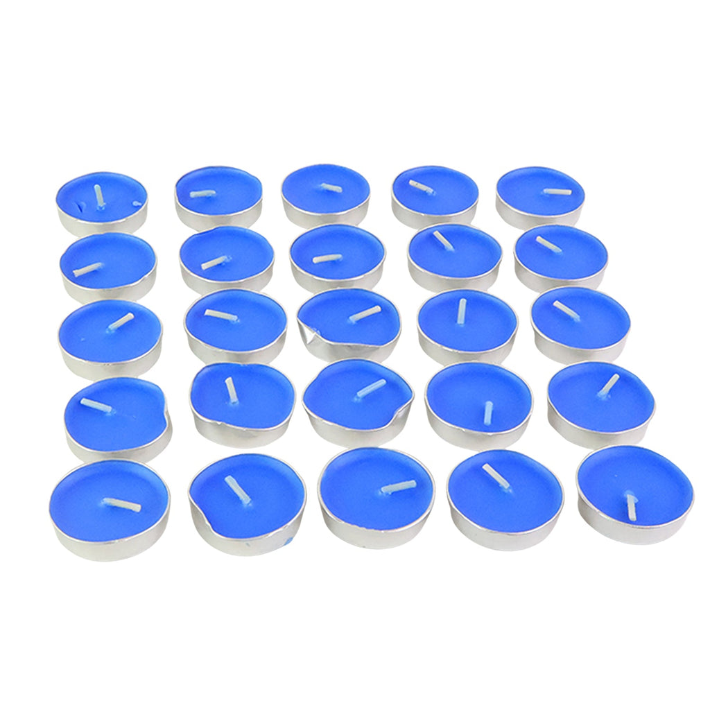 Single tea light candle emitting gentle fragrance and light