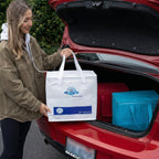 Spacious and durable lunch bag with zip closure for hot and cold food