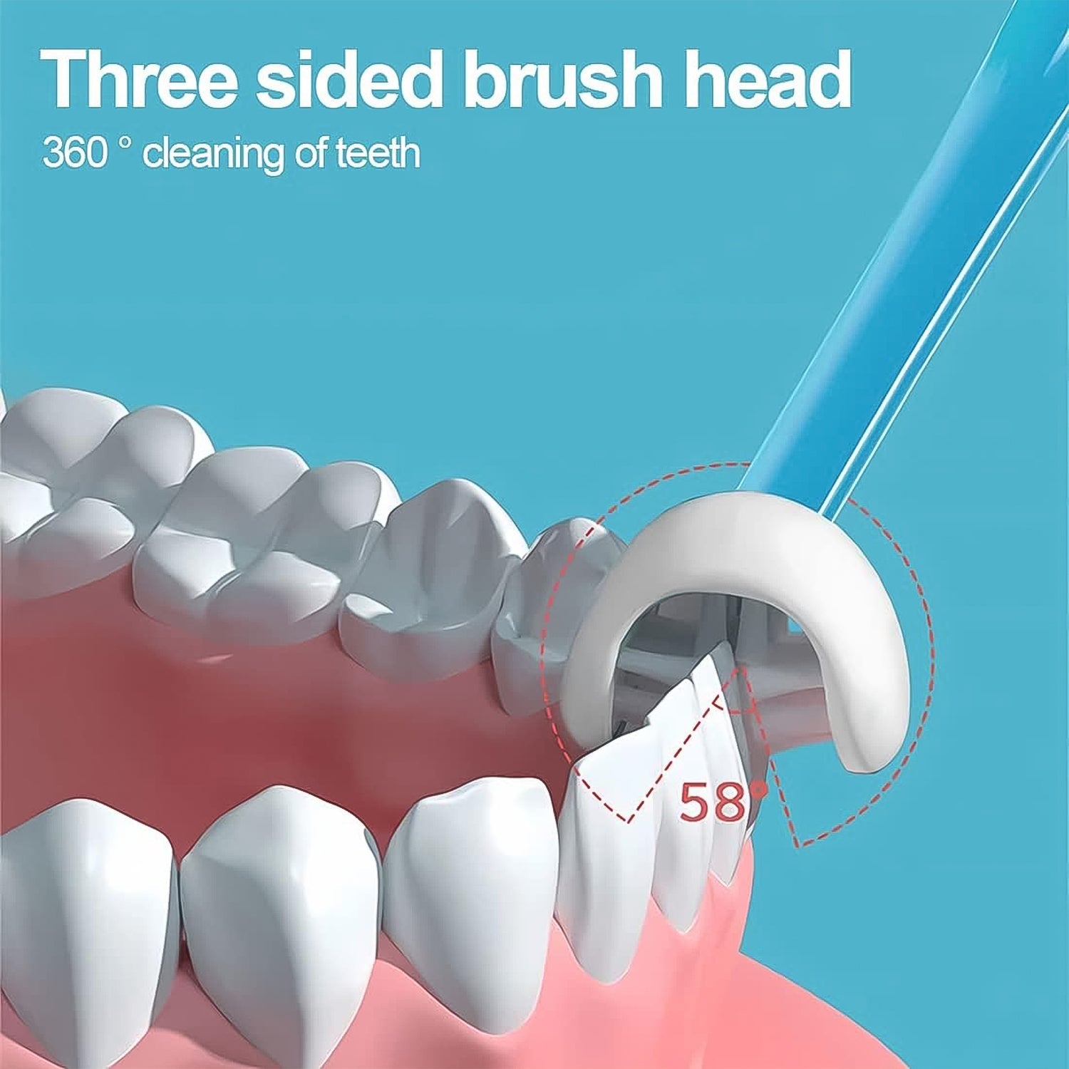 Soft silicone brush head detail on baby tongue cleaner