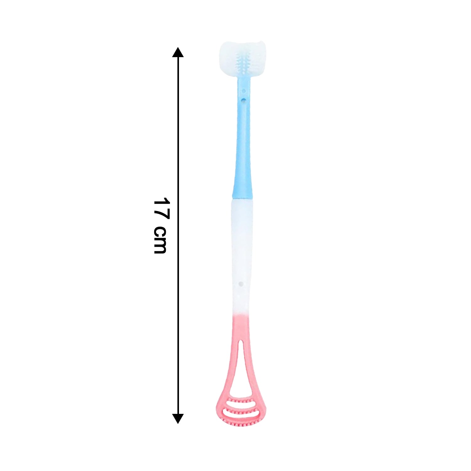 Baby oral hygiene tool used for tongue cleaning and gum massage