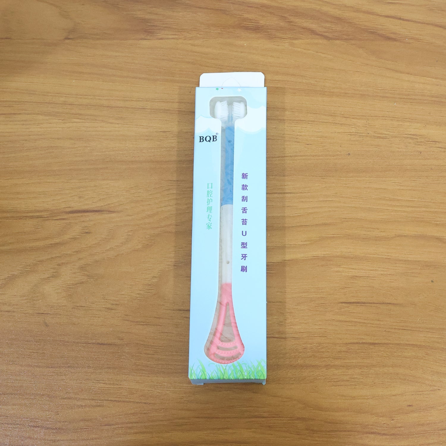 Baby gum massager and tongue scraper stick with soft silicone
