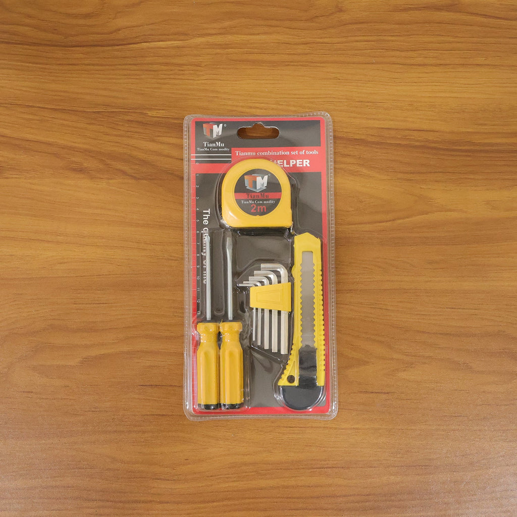 Hand tools combination kit for home DIY and repair work