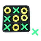Puzzle style interlocking Tic Tac Toe game pieces for kids