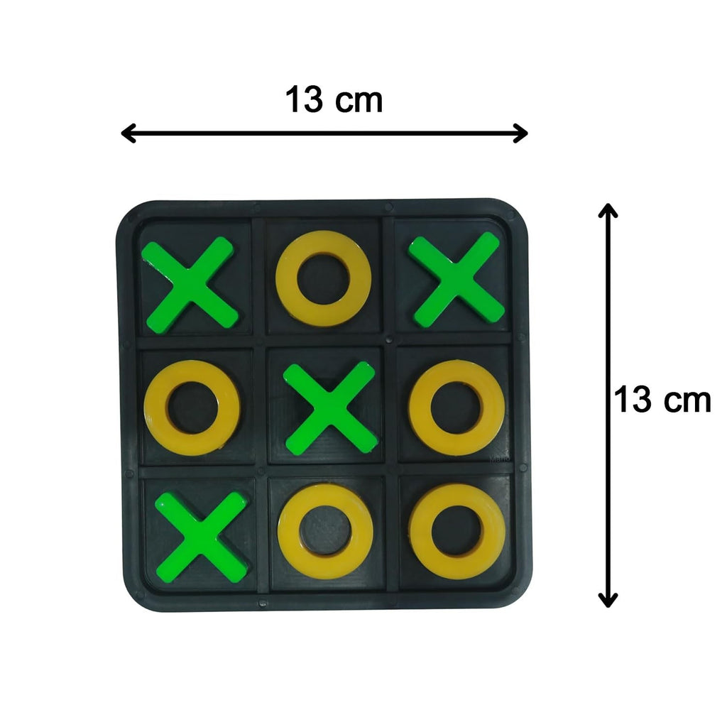 Size reference image showing dimensions of Classic Tic Tac Toe game board