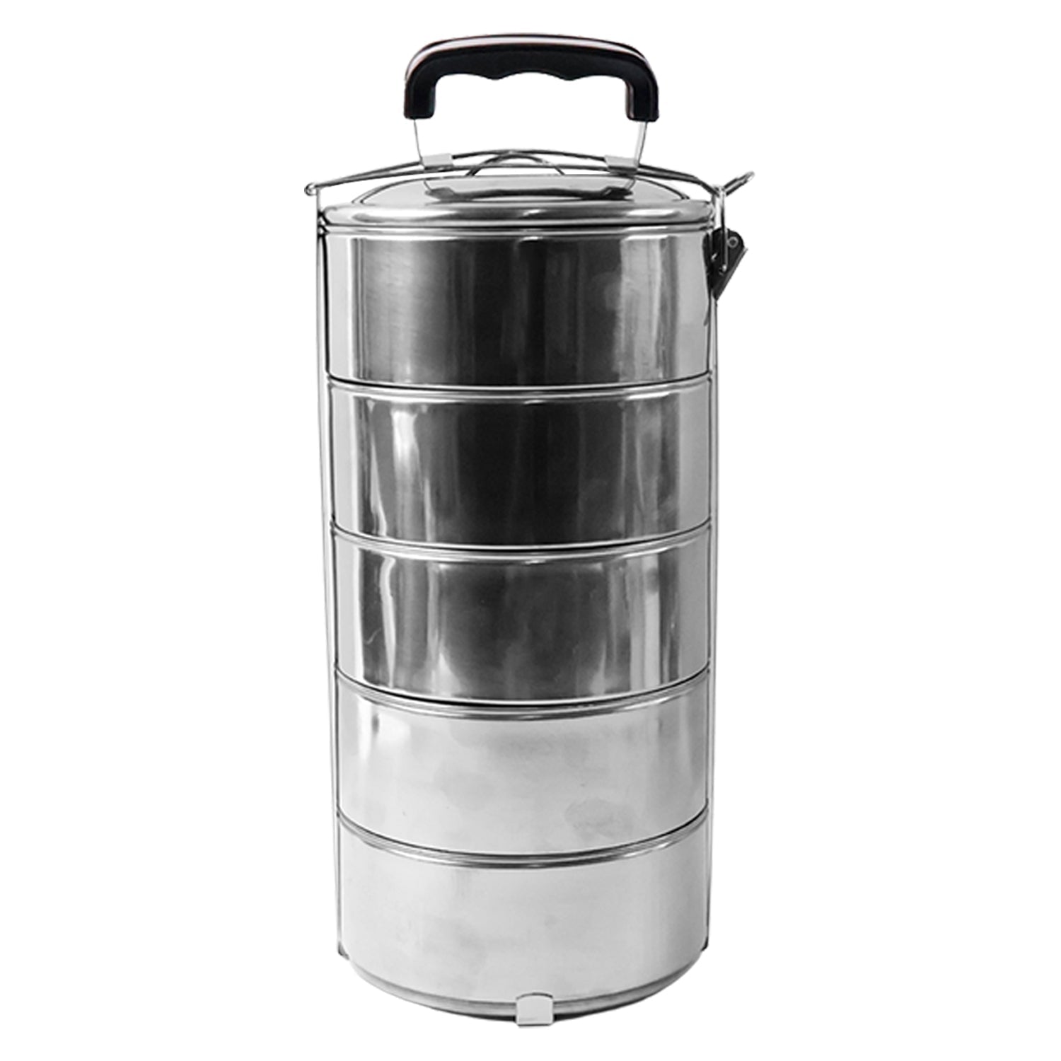 Detail of the robust and leakproof locking clip on the tiffin.