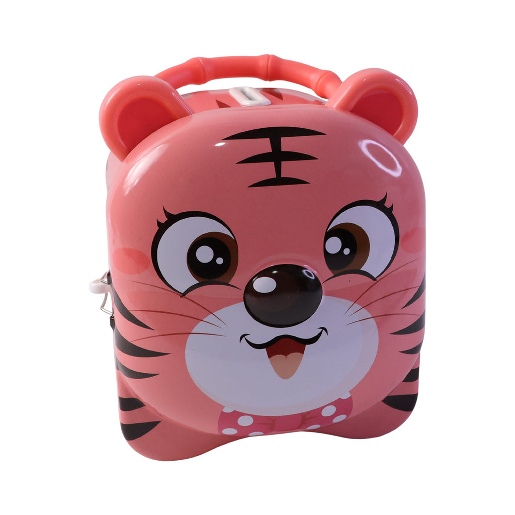 Compact decorative piggy bank for children