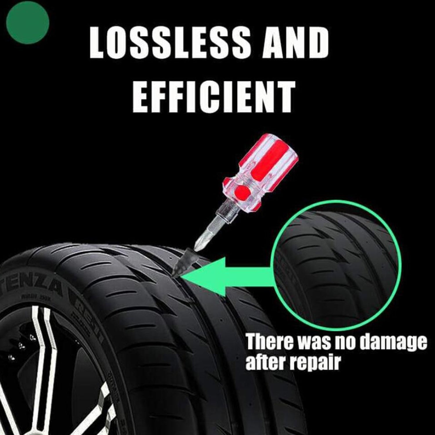 Puncture fix rubber plug for car, bike, scooter tires