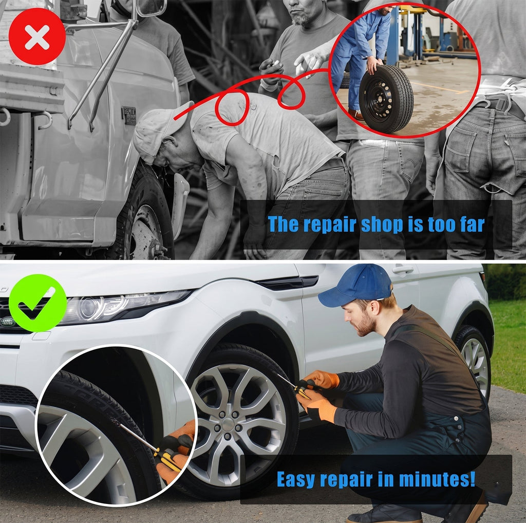 Set of pink tire puncture repair nails