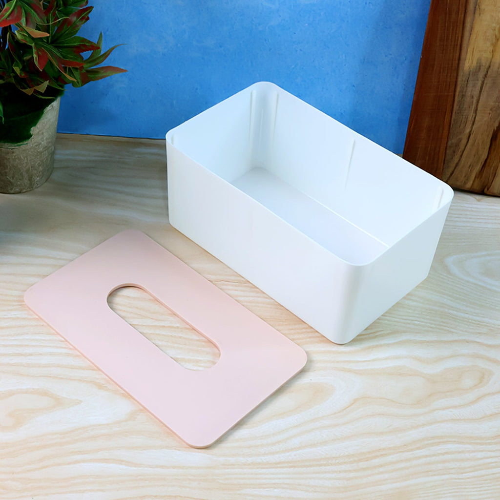 Modern Tissue Box Holder showing rounded edges and slide lid