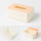 Tissue Box with smooth slide lid and easy-pull slot for tissues