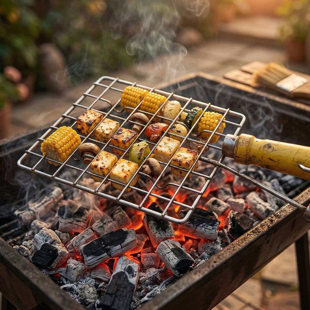 Roaster Jali placed on a pan, perfect for making delicious roti or papad.