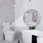 Yellow heart-shaped toilet tank button for practical bathroom use