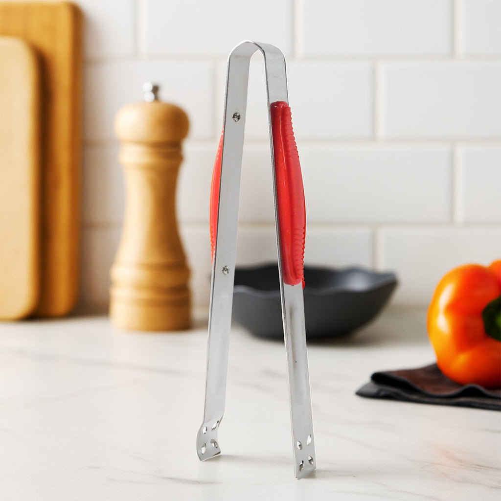Close detailed image of Supermom stainless steel kitchen tongs handles