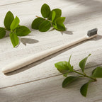 A hand holding the ergonomic MintGuard Soft-bristle Toothbrush for comfortable and precise grip.
