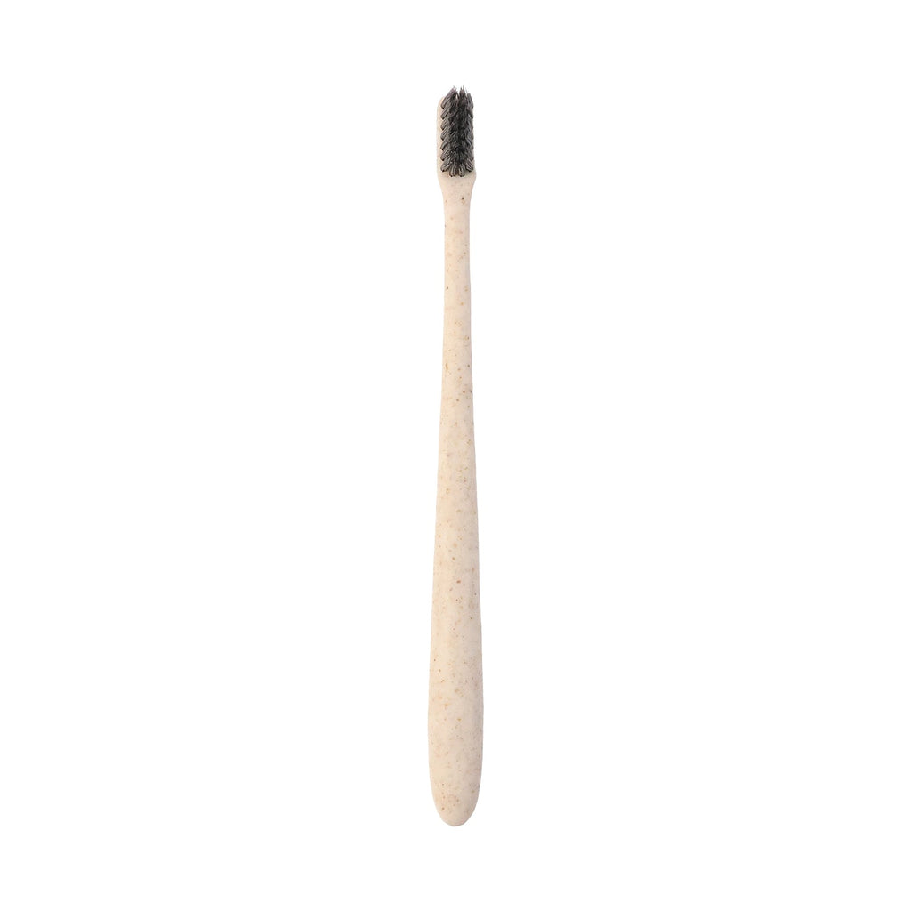 Multiple MintGuard wheat straw toothbrushes displayed, emphasizing sustainable oral hygiene.