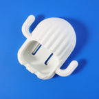 Bathroom toothbrush organizer with self-adhesive wall mount