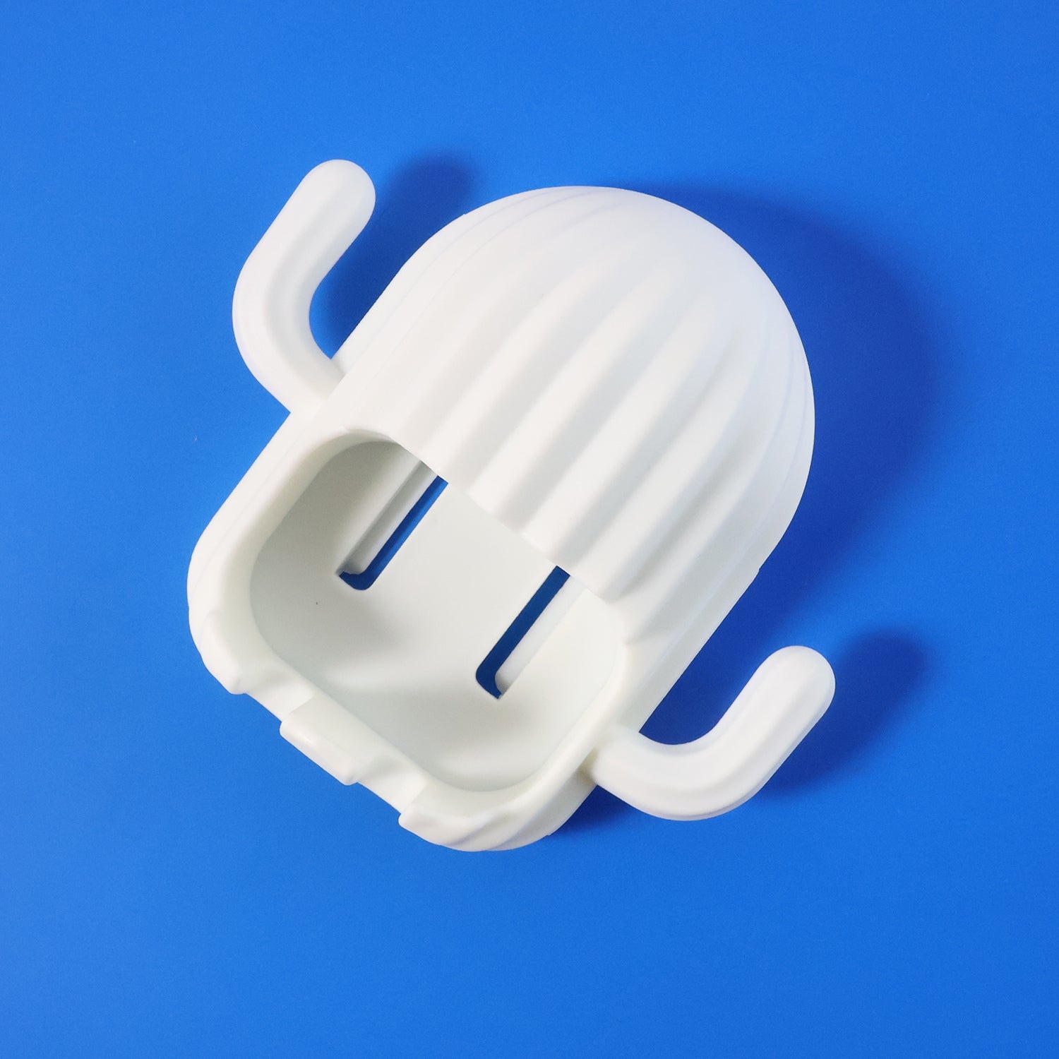 Bathroom toothbrush organizer with self-adhesive wall mount