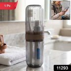 Space-saving foldable travel drinking glass for toothbrush holder