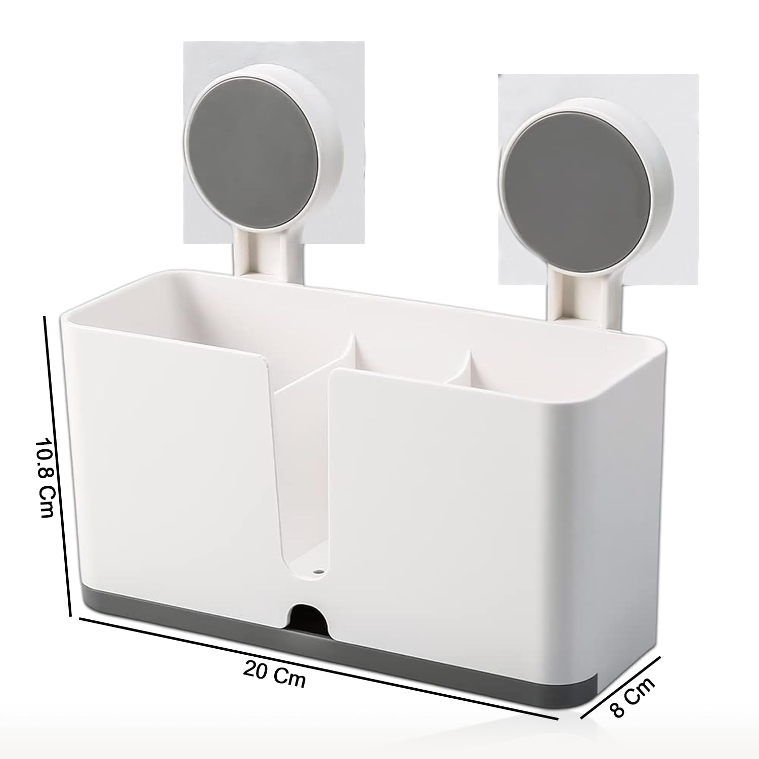 Toothbrush organizer mounted neatly on bathroom wall space saver