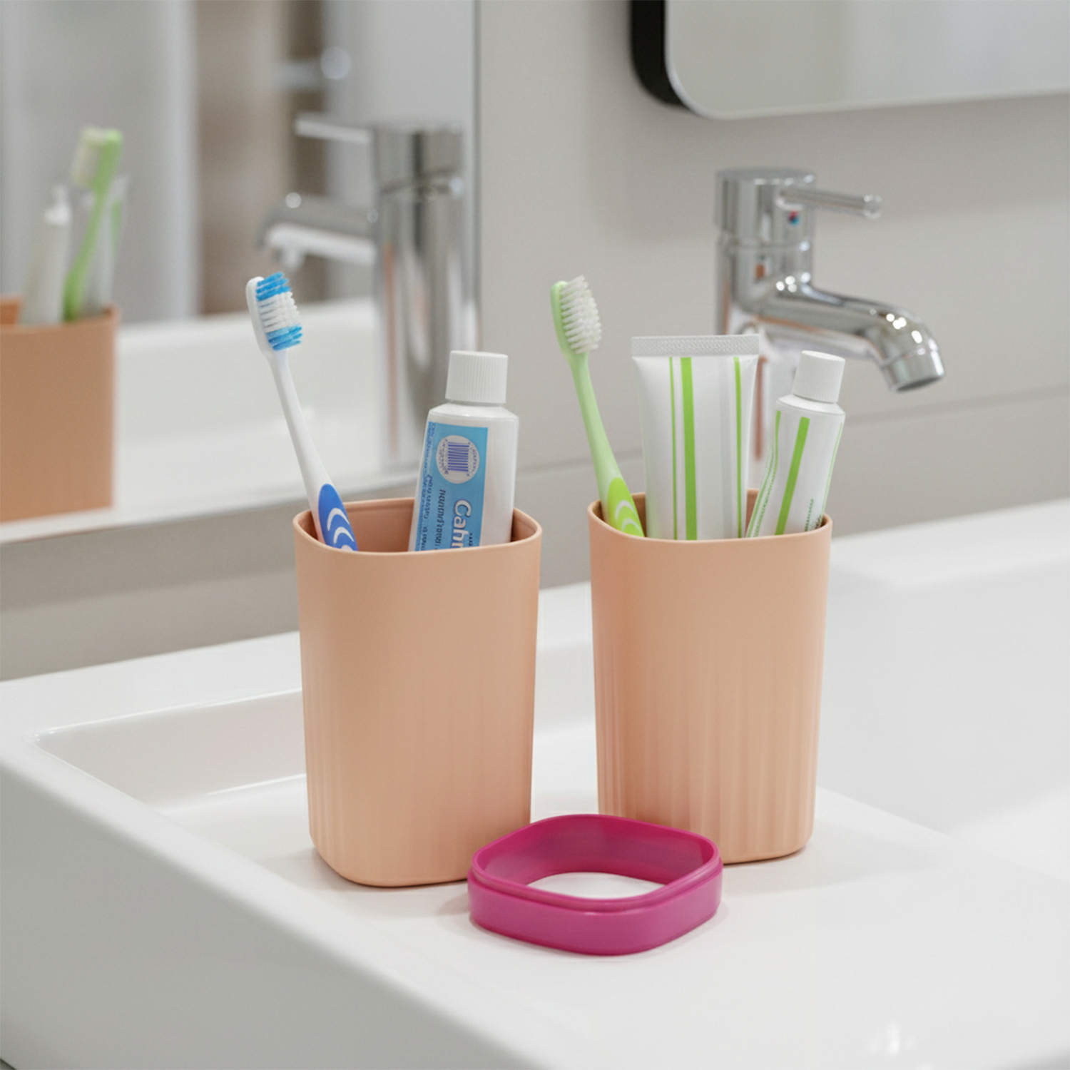 Compact travel toothbrush case with a protective locking cover