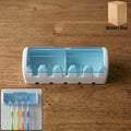 Wall mounted toothbrush holder with protective cover in bathroom