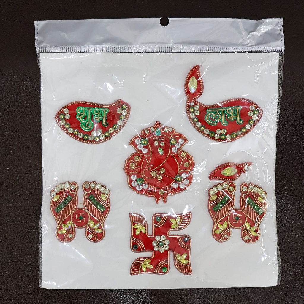 Festive home decoration setup with Shubh Labh hanging set enhancing ambiance