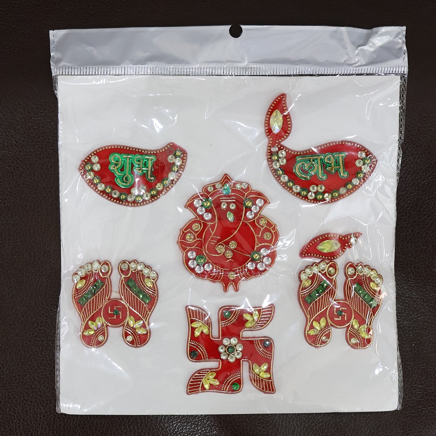 Festive home decoration setup with Shubh Labh hanging set enhancing ambiance