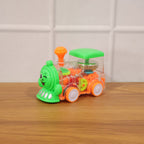 transparent toy train with sound