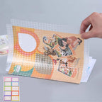 Colourful writable labels for personalizing transparent book covers