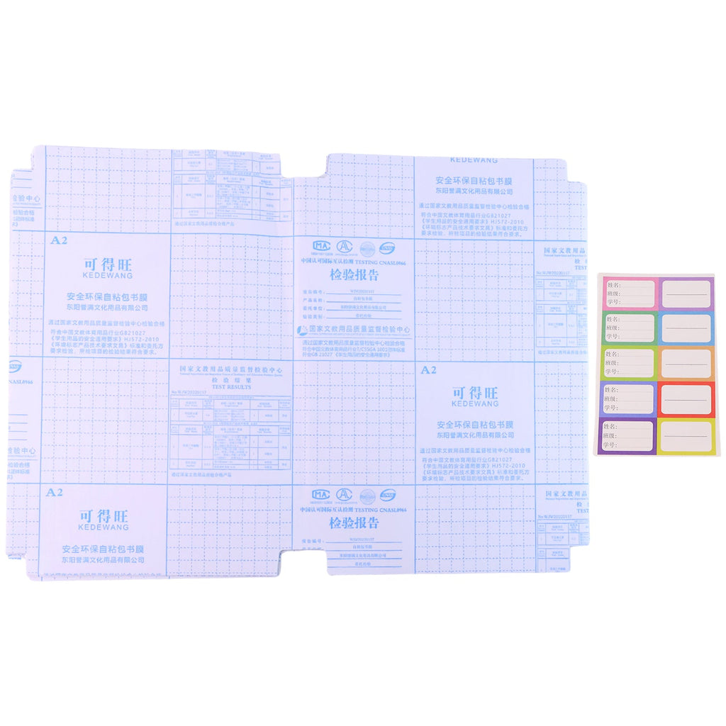 Transparent book cover wrapped around textbook for protection