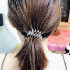 Flexible transparent hair ties in a set of 3