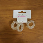Stylish transparent spiral coil hair ties for everyday use