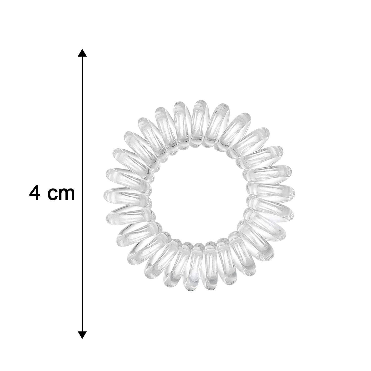 Invisible spiral hair ties in transparent design