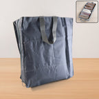 Waterproof travel shoe storage bag with zipper and carry handles