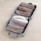 Compact waterproof shoe bag suitable for travel and home use