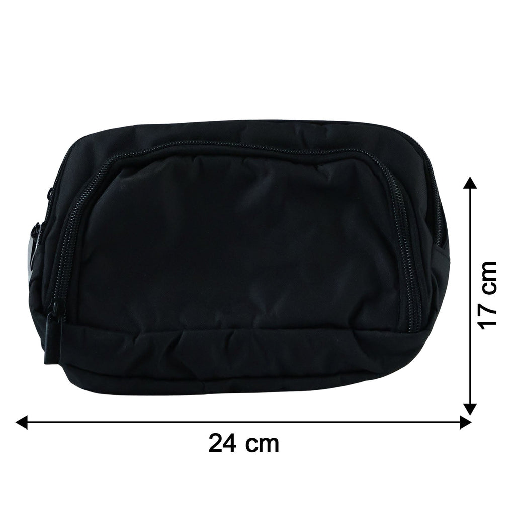 Size comparison for small electronics organizer travel pouch