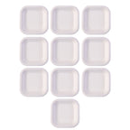 Empty square disposable food tray suitable for versatile food presentation.